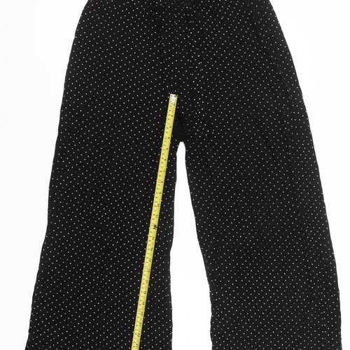 Bergos Collection Women’s Black Polka Dot Wide Leg Trousers 2XL