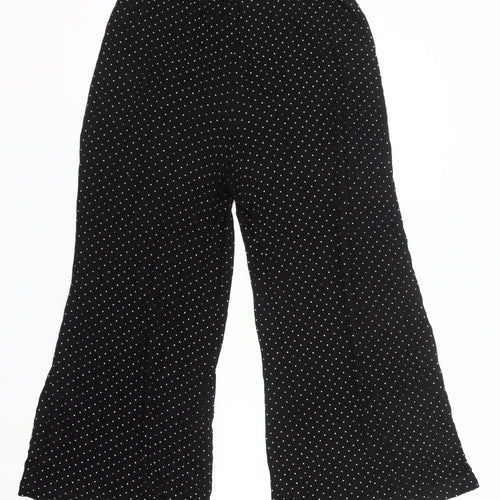 Bergos Collection Women’s Black Polka Dot Wide Leg Trousers 2XL