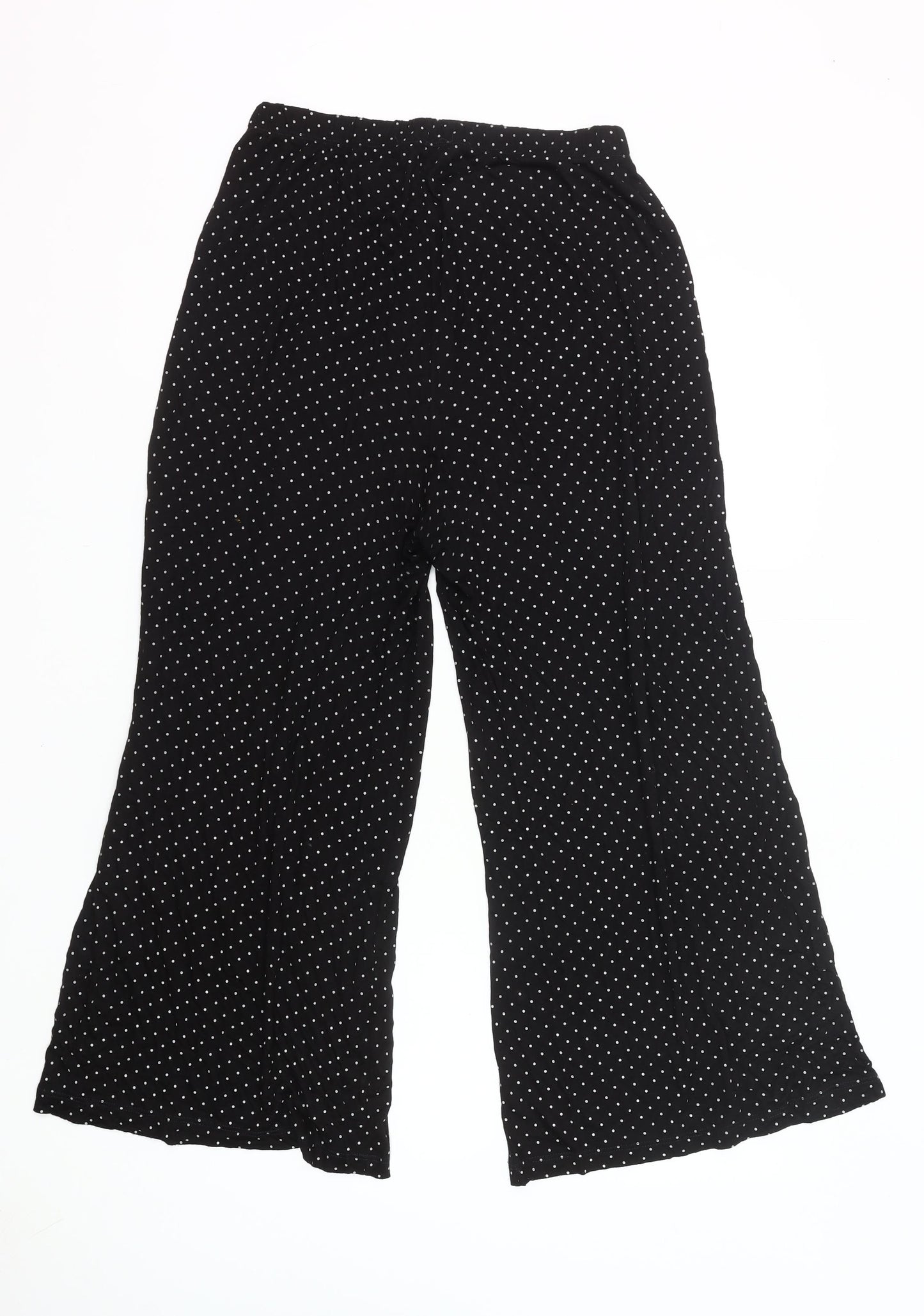 Bergos Collection Women’s Black Polka Dot Wide Leg Trousers 2XL