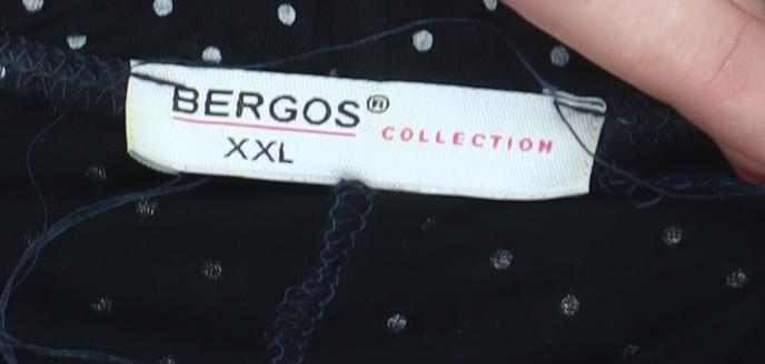 Bergos Collection Women’s Black Polka Dot Wide Leg Trousers 2XL