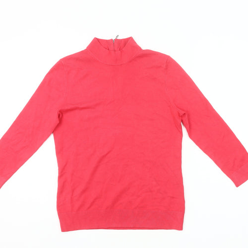 John Lewis Women’s Red Size 10 Mock Neck Long Sleeve Jumper