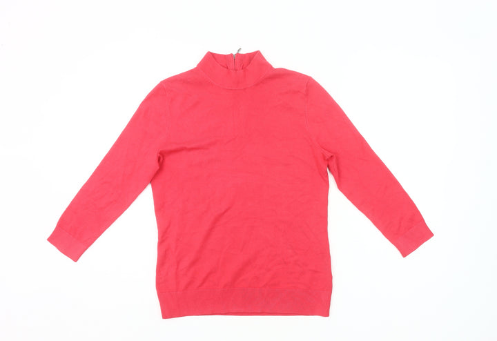 John Lewis Women’s Red Size 10 Mock Neck Long Sleeve Jumper