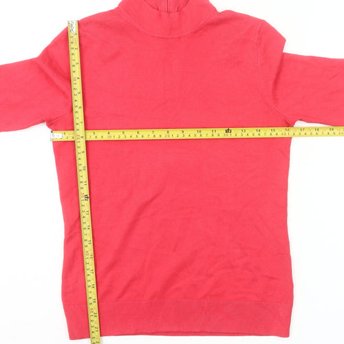 John Lewis Women’s Red Size 10 Mock Neck Long Sleeve Jumper