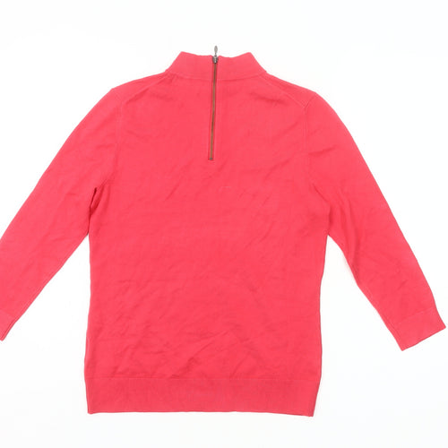 John Lewis Women’s Red Size 10 Mock Neck Long Sleeve Jumper