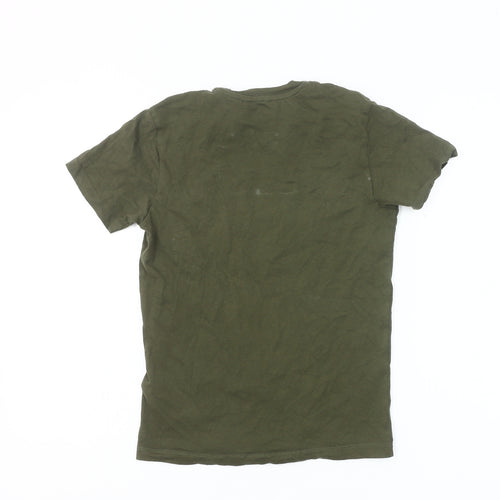 Diesel Boys Green Logo Graphic T-Shirt Size 10 Years Cotton Casual