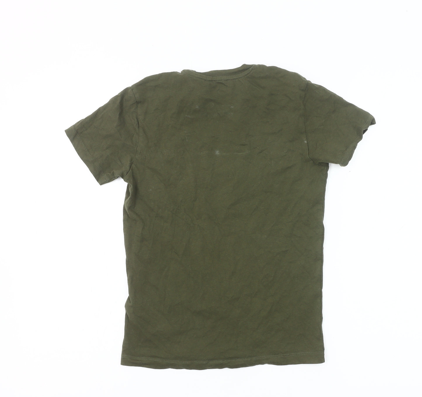 Diesel Boys Green Logo Graphic T-Shirt Size 10 Years Cotton Casual