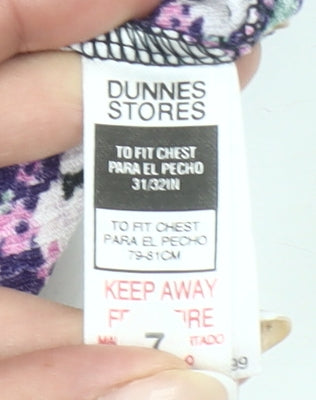 Dunnes Girls Multicoloured Floral High Neck Long Sleeve Tunic Blouse 10Y