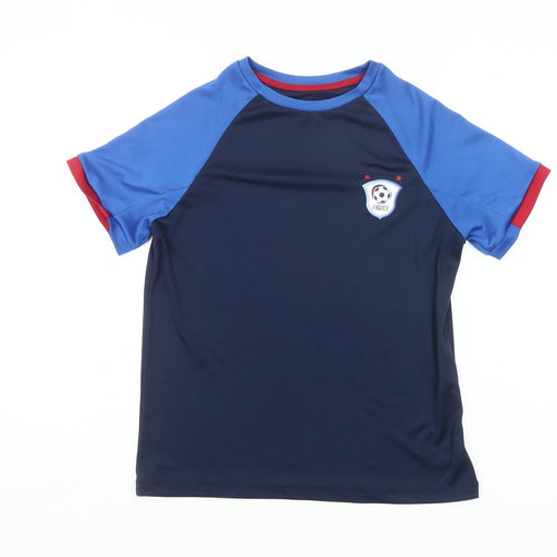 Dunnes Stores Boys Blue France Football T-Shirt 12-13 Years Sports Top