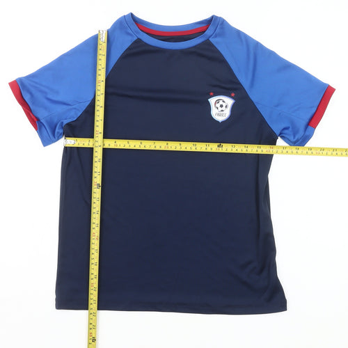 Dunnes Stores Boys Blue France Football T-Shirt 12-13 Years Sports Top