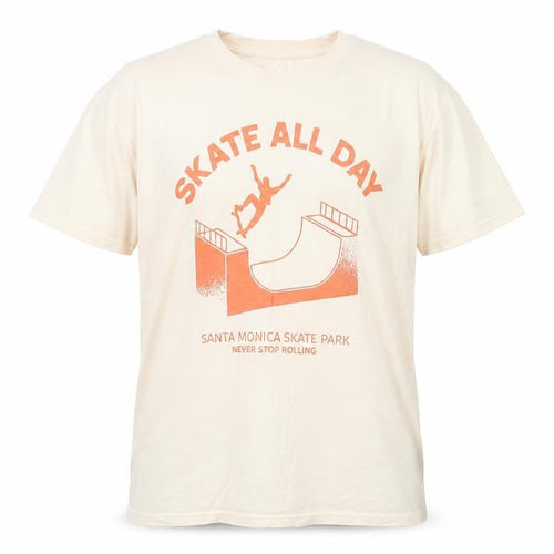 Dunnes Stores Boys Beige Skate Graphic T-Shirt Size L 85cm