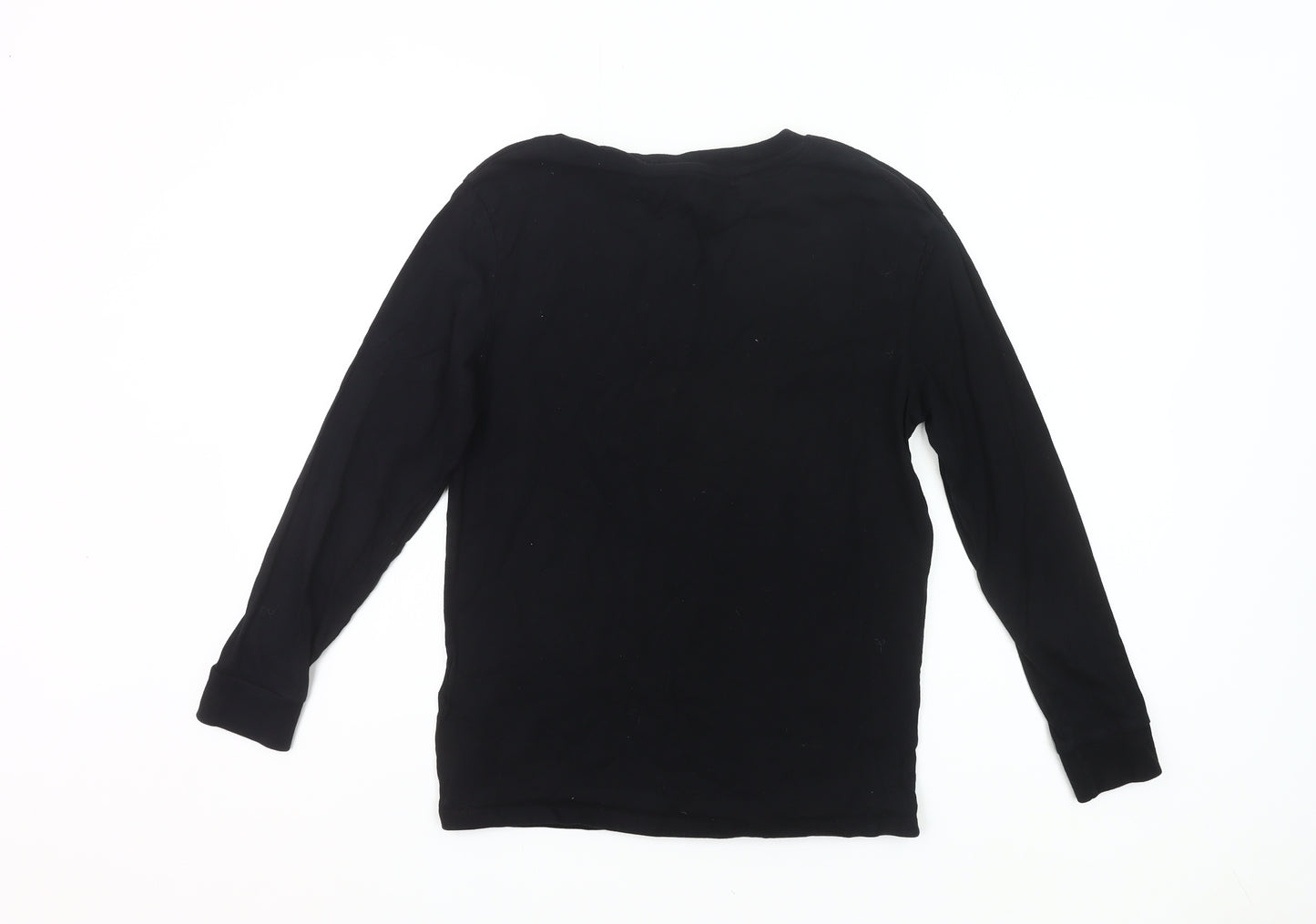 Marks and Spencer Boys Black 12-13 Years Long Sleeve Gaming Pyjama Top