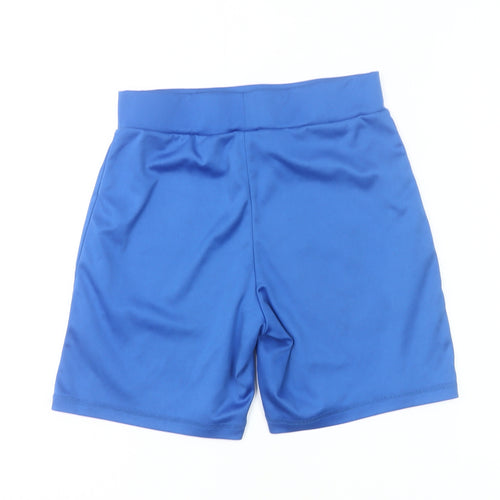 Dunnes Stores Boys Blue Athletic Football Shorts L 27in Waist Drawstring