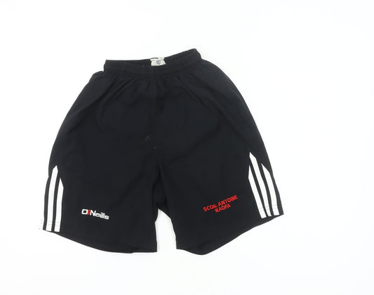 O'Neills Boys Black 13 Years Athletic Sports Shorts Polyester