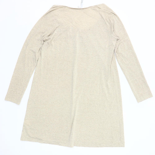 Michael Stars Women’s Beige Shift Dress M Long Sleeve Scoop Neck