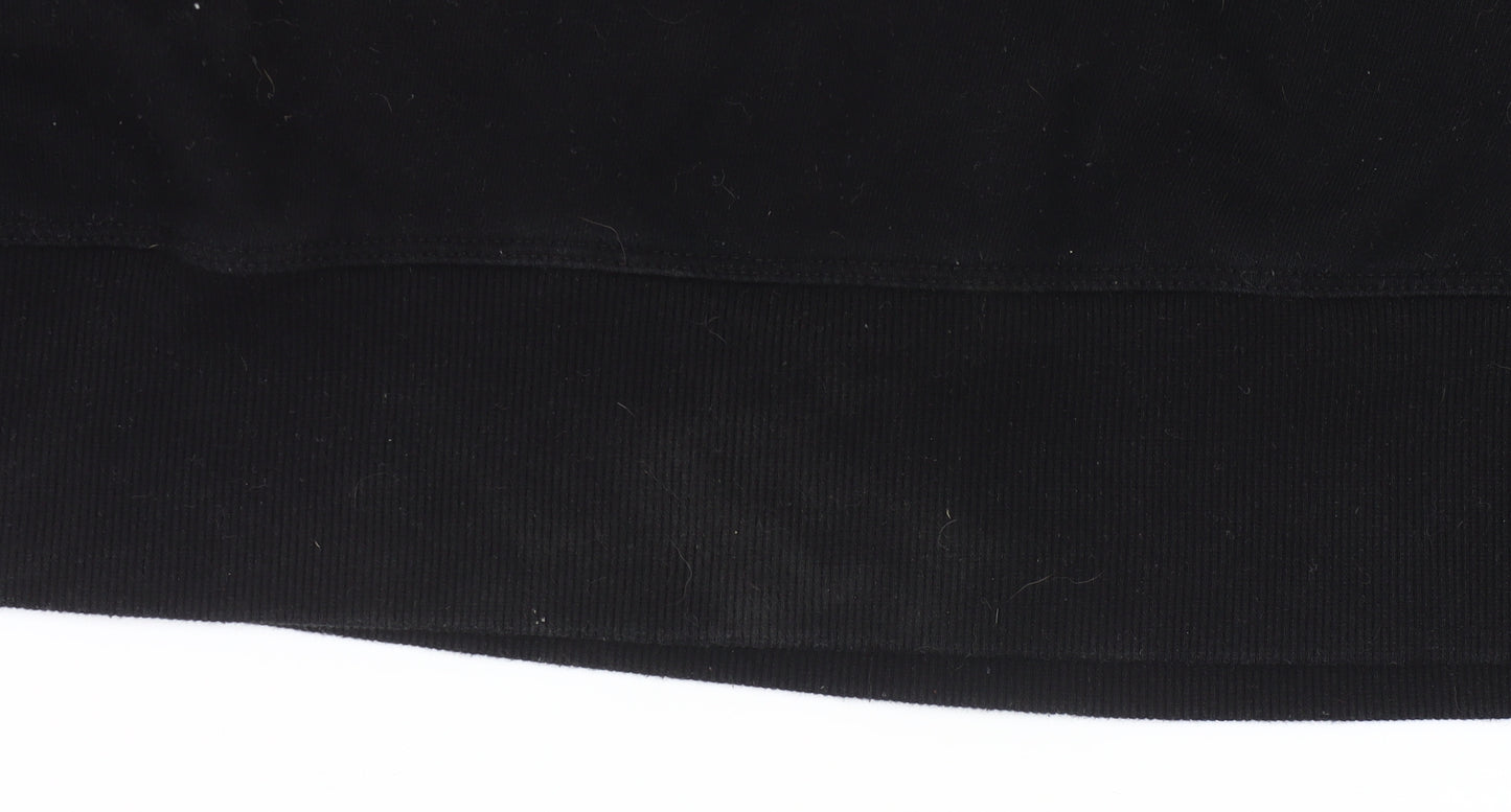 DKNY Women Black Logo Pullover Sweatshirt Size 8 Regular Fit