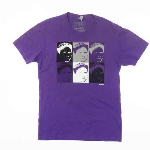 Next Level Men’s Purple Twitch Kappa Graphic T-Shirt Size S