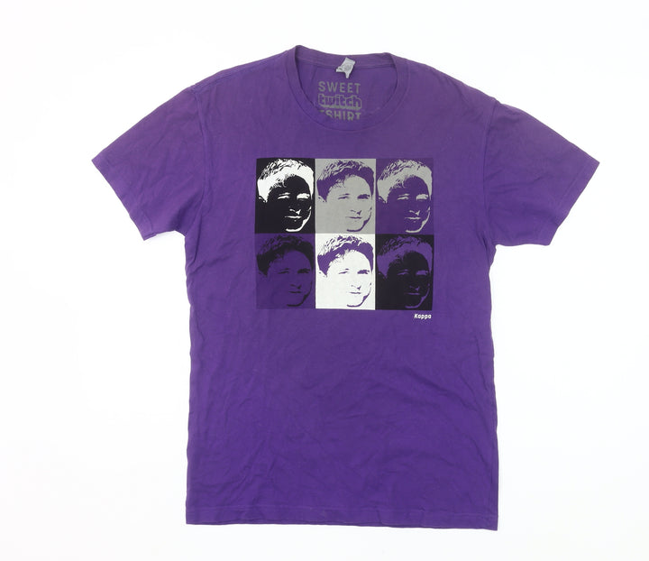 Next Level Men’s Purple Twitch Kappa Graphic T-Shirt Size S