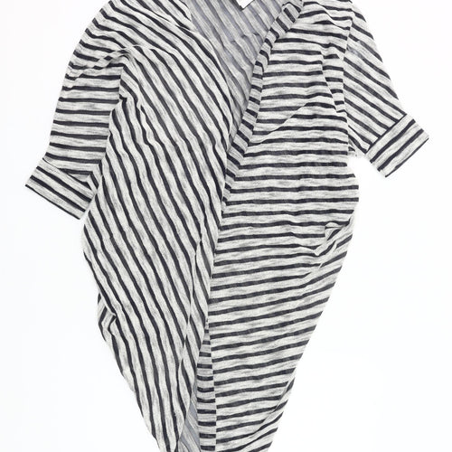 Sophie B Women’s Black White Striped Cape Cardigan Size 14