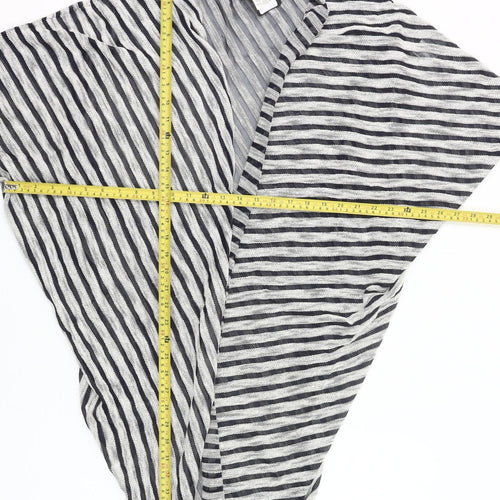 Sophie B Women’s Black White Striped Cape Cardigan Size 14