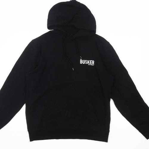 The Busker Men’s Black XL Pullover Hoodie Whiskey Logo Graphic Sweatshirt