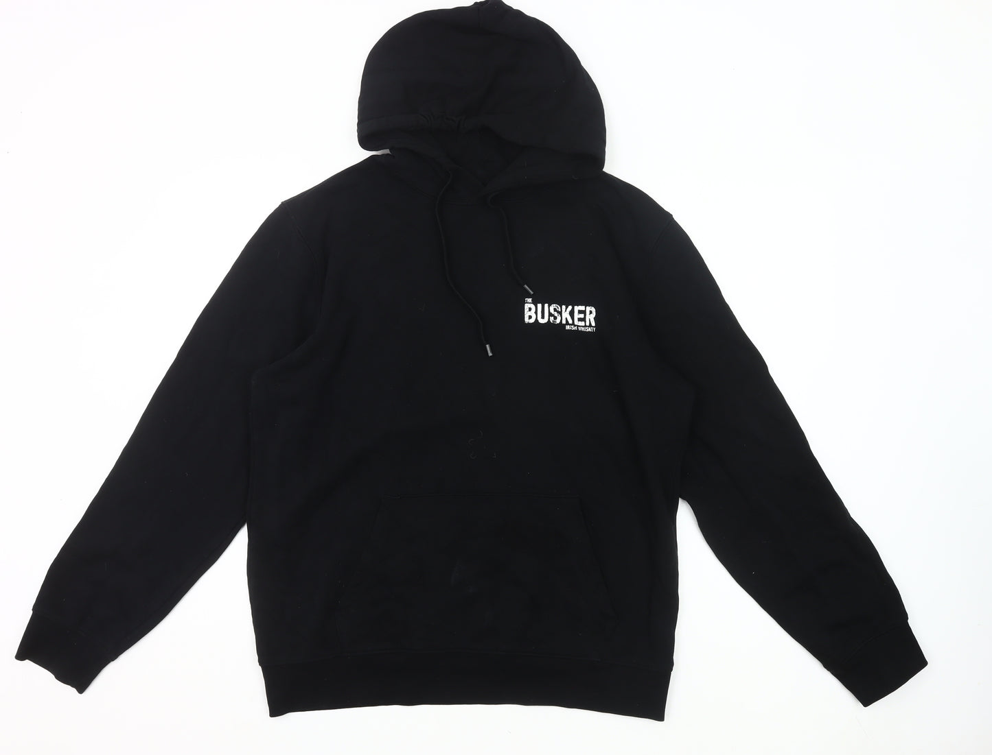 The Busker Men’s Black XL Pullover Hoodie Whiskey Logo Graphic Sweatshirt