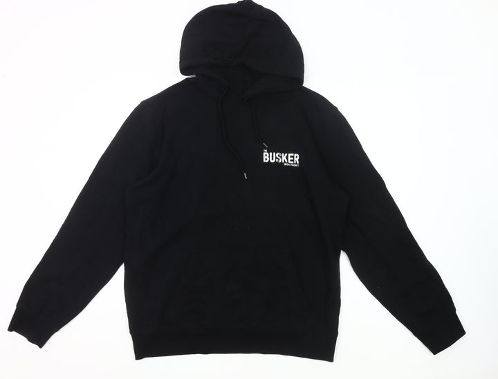 The Busker Men’s Black XL Pullover Hoodie Whiskey Logo Graphic Sweatshirt