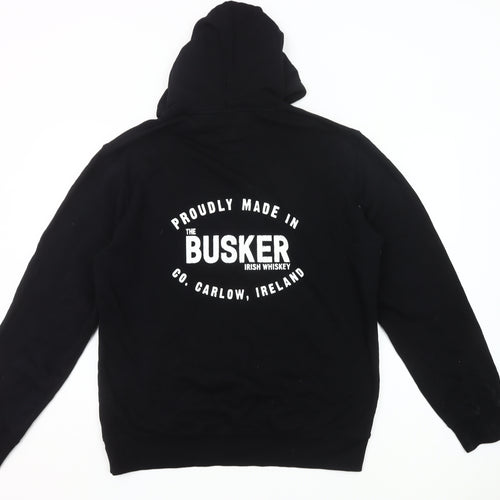 The Busker Men’s Black XL Pullover Hoodie Whiskey Logo Graphic Sweatshirt