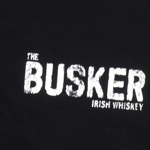 The Busker Men’s Black XL Pullover Hoodie Whiskey Logo Graphic Sweatshirt