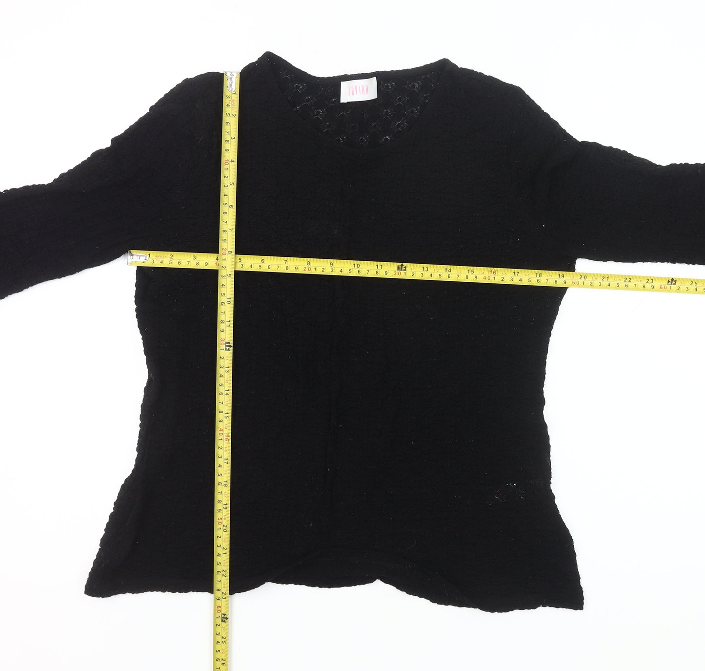 Savida Women’s Black Lace Long Sleeve Blouse Size 20