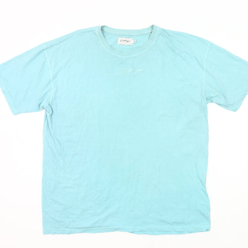 Hype Women's Blue Size 16 Cotton Crew Neck Short Sleeve T-Shirt