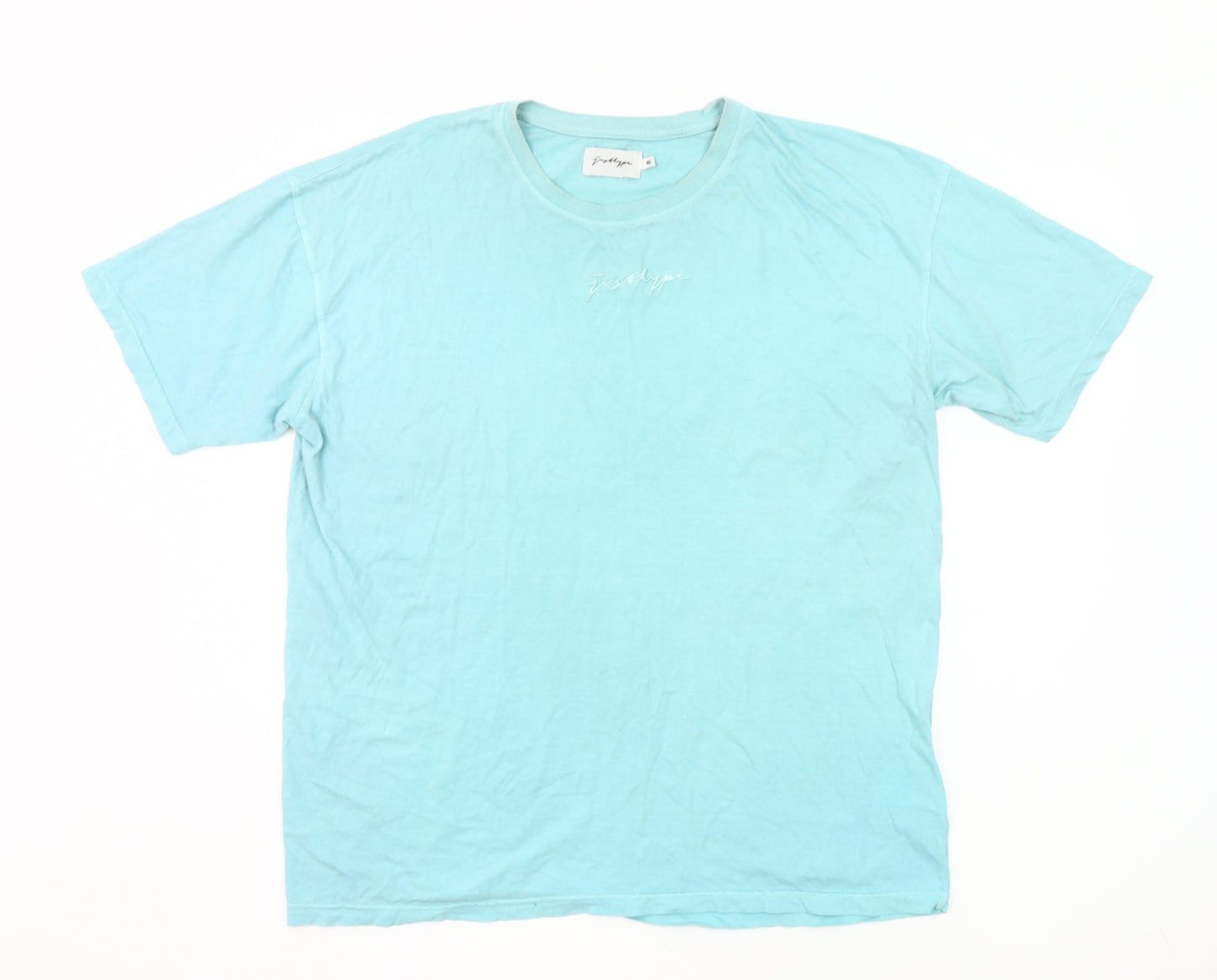 Hype Women's Blue Size 16 Cotton Crew Neck Short Sleeve T-Shirt