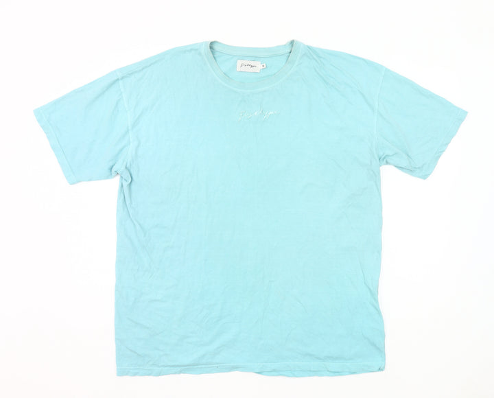 Hype Women's Blue Size 16 Cotton Crew Neck Short Sleeve T-Shirt