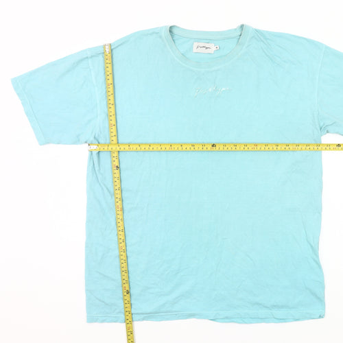 Hype Women's Blue Size 16 Cotton Crew Neck Short Sleeve T-Shirt