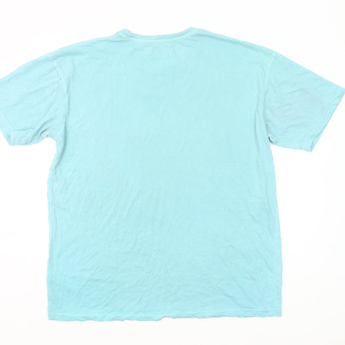 Hype Women's Blue Size 16 Cotton Crew Neck Short Sleeve T-Shirt