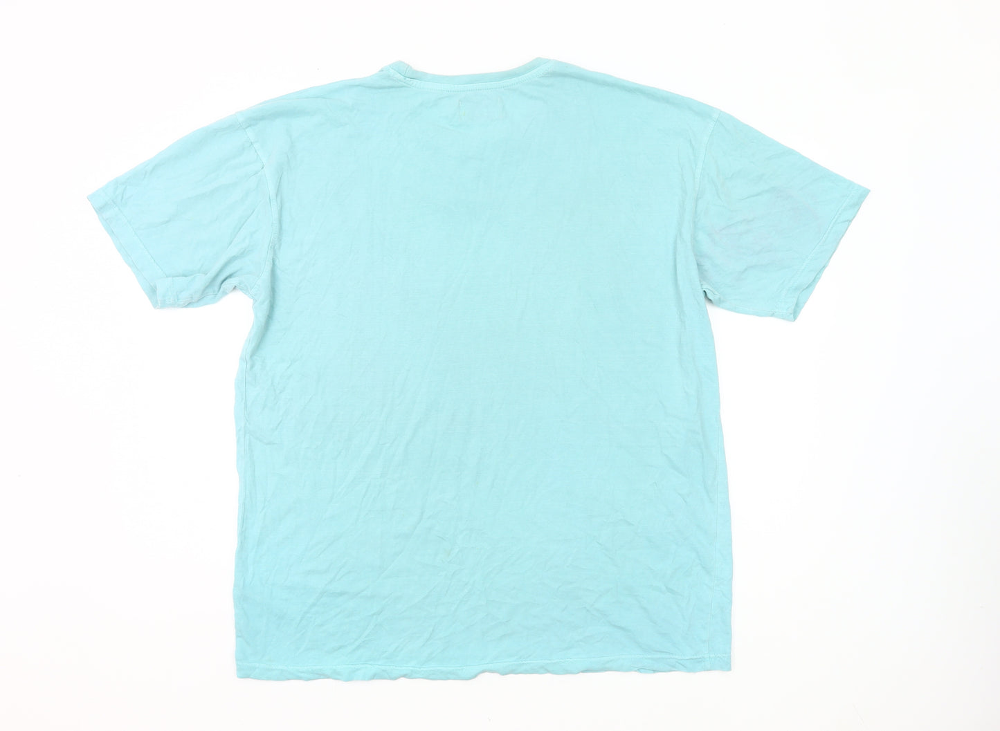 Hype Women's Blue Size 16 Cotton Crew Neck Short Sleeve T-Shirt