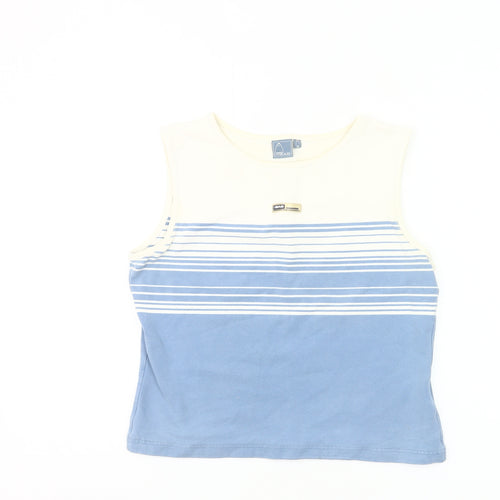 Head Womens Blue White Striped Tank Top Size 16 Cotton Summer