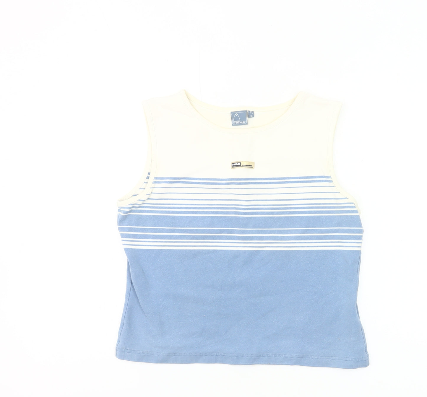 Head Womens Blue White Striped Tank Top Size 16 Cotton Summer