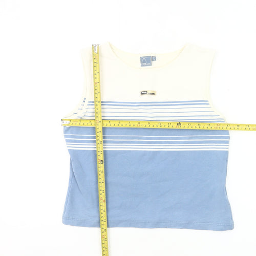 Head Womens Blue White Striped Tank Top Size 16 Cotton Summer