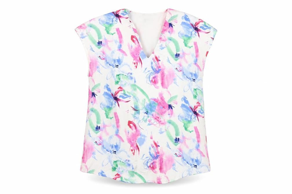 Dunnes Women’s Multicoloured Floral Sleeveless Tunic Blouse Size 8