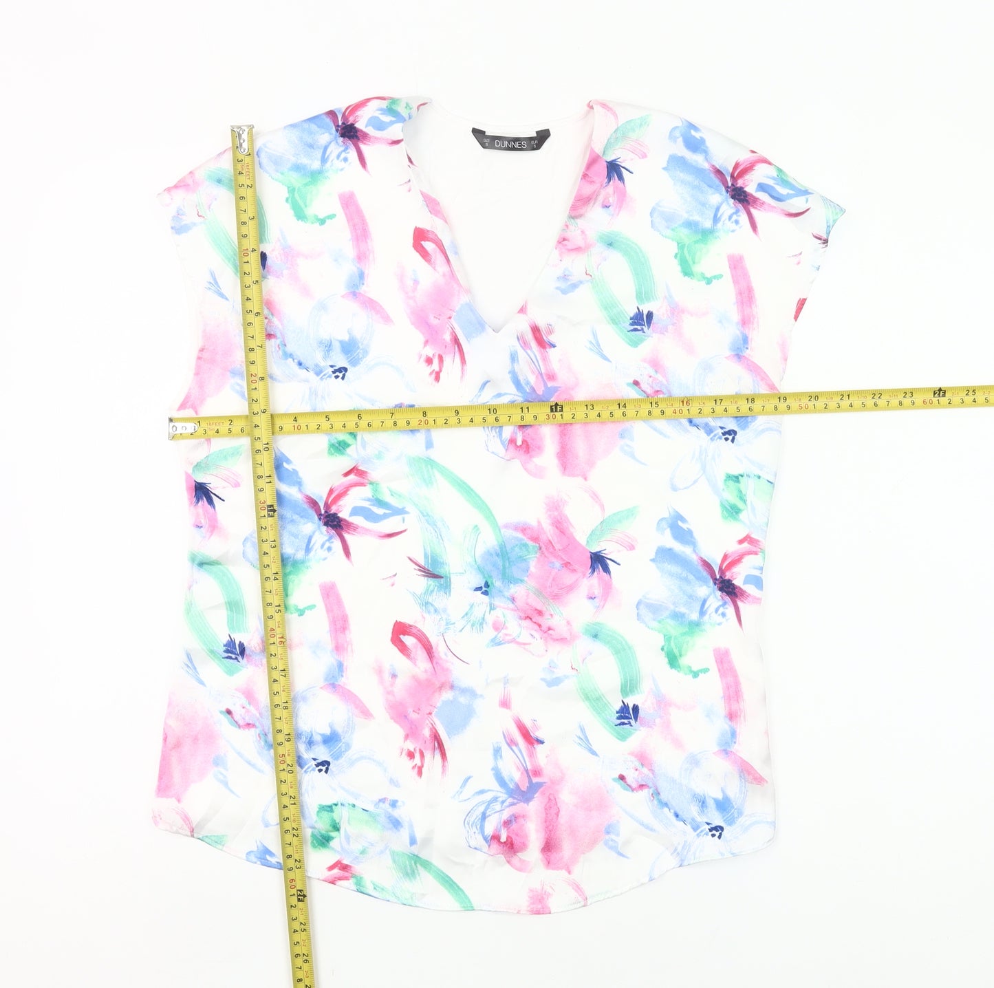 Dunnes Women’s Multicoloured Floral Sleeveless Tunic Blouse Size 8