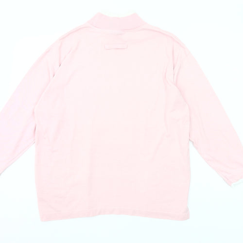 Gitano Womens Pink Mock Neck 3/4 Sleeve Basic T-Shirt Size S
