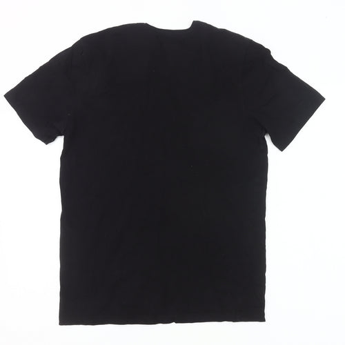 Hugo Boss Men's Black Cotton Crew Neck Short Sleeve T-Shirt M
