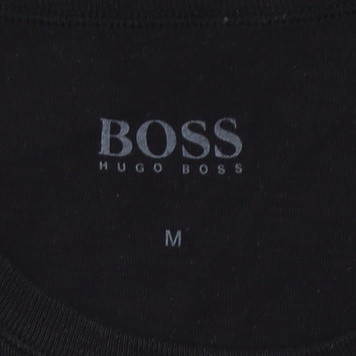 Hugo Boss Men's Black Cotton Crew Neck Short Sleeve T-Shirt M