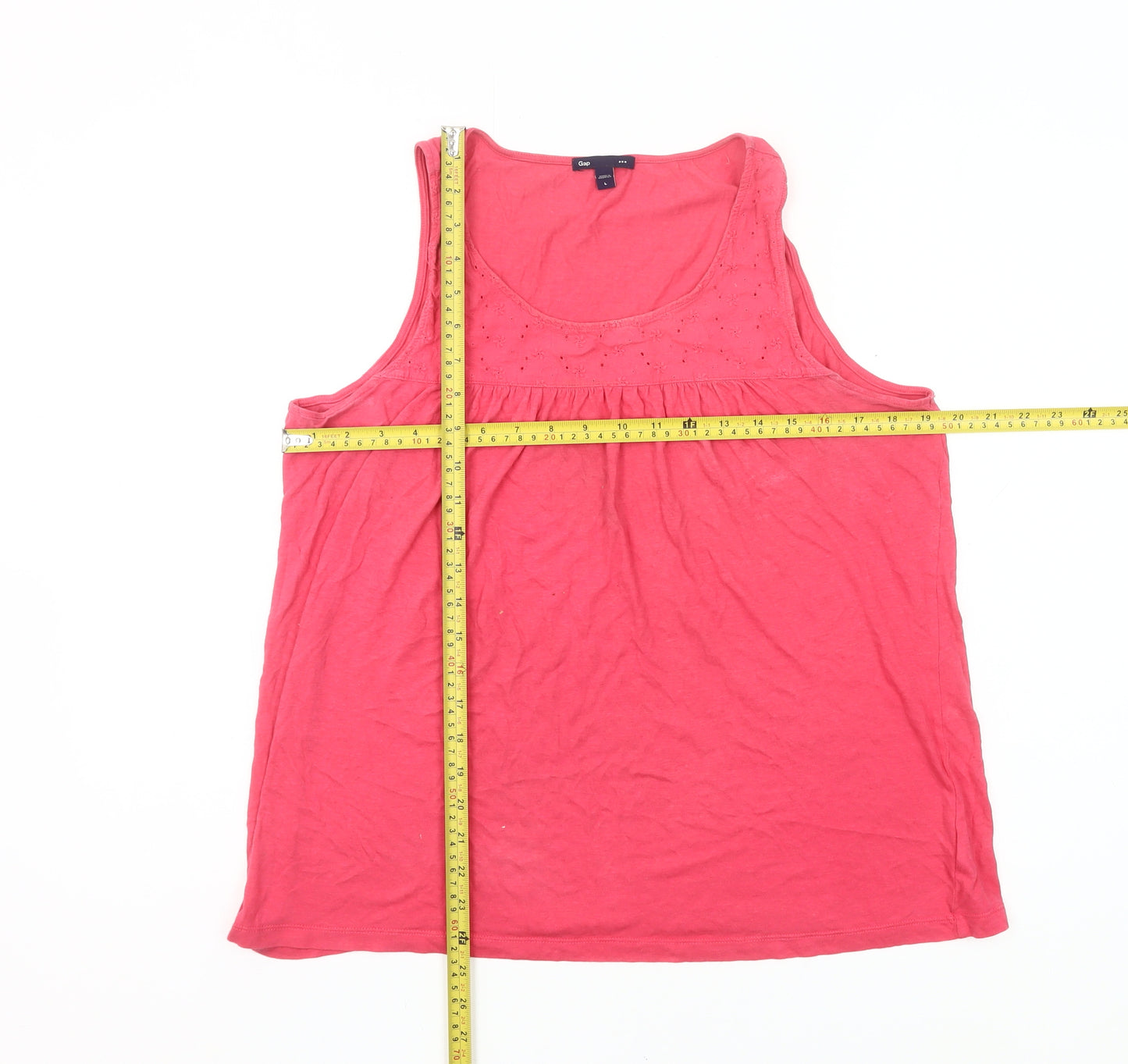 Gap Women’s Pink Tank Top Size L Cotton Modal Scoop Neck