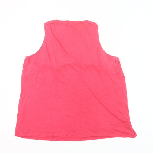 Gap Women’s Pink Tank Top Size L Cotton Modal Scoop Neck