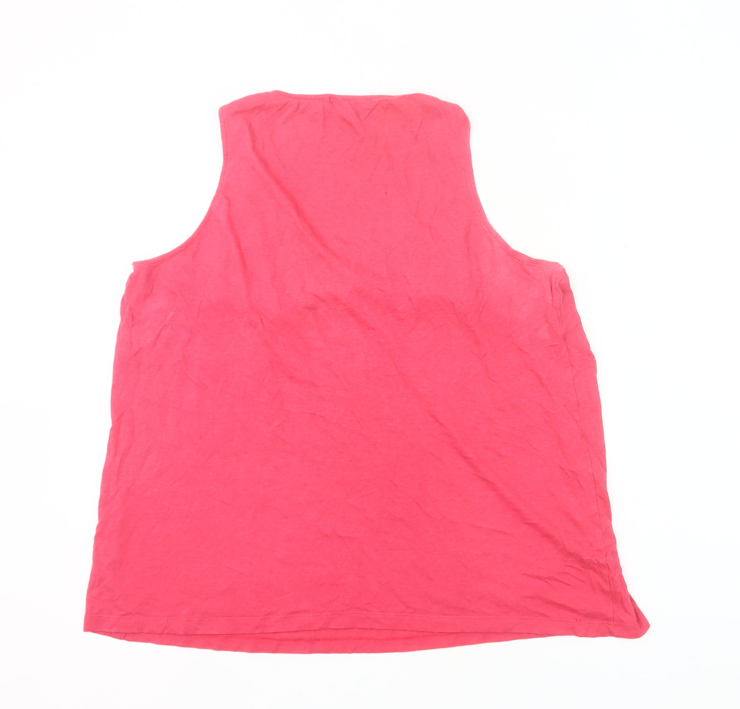 Gap Women’s Pink Tank Top Size L Cotton Modal Scoop Neck