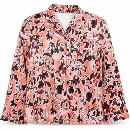 Kumo Women’s Multicoloured Floral Satin Button-Up Shirt Size 16