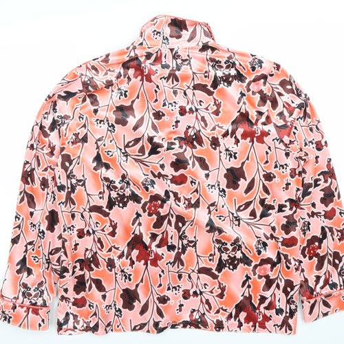 Kumo Women’s Multicoloured Floral Satin Button-Up Shirt Size 16