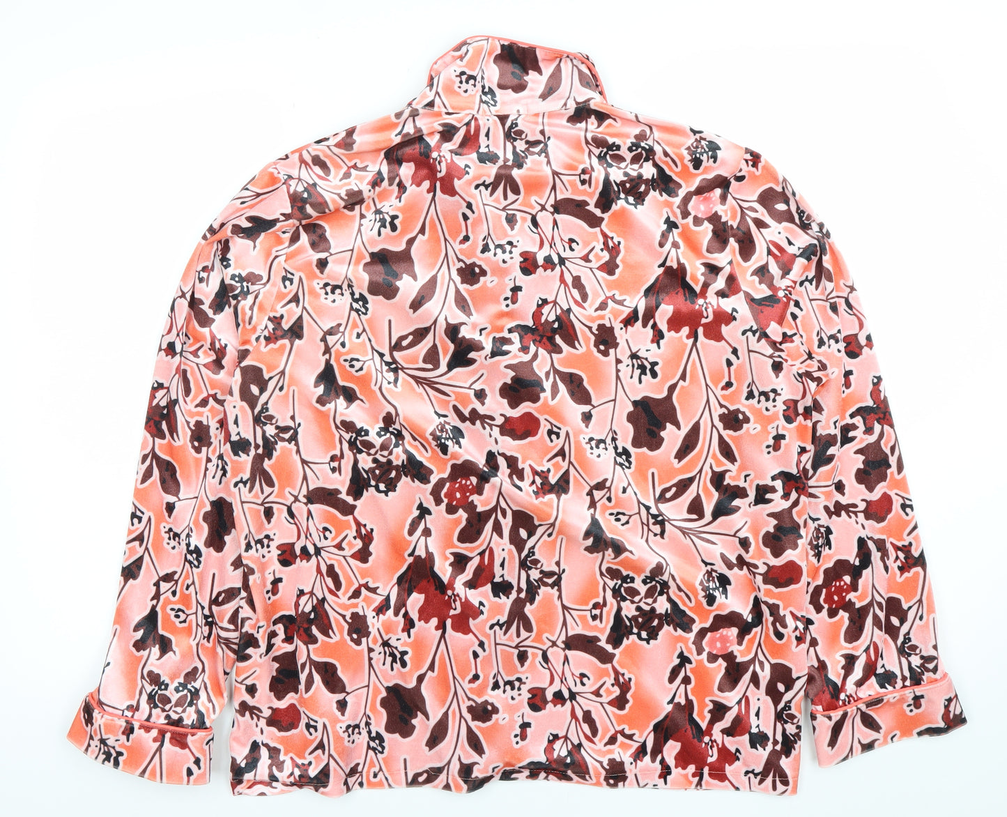Kumo Women’s Multicoloured Floral Satin Button-Up Shirt Size 16