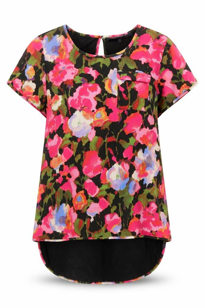 Front view of French Connection Women’s Multicoloured Floral Tunic Blouse XS